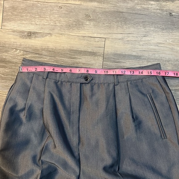 Metallic Gray pants, size 16 (runs small), only worn once - Picture 2 of 5
